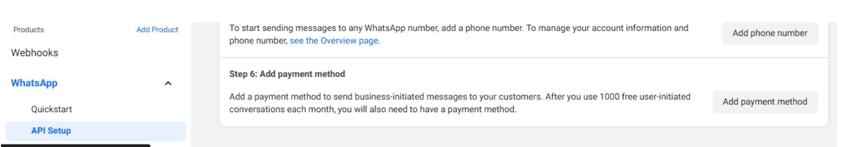 [Screenshot Placeholder – Meta Billing Setup Page]
