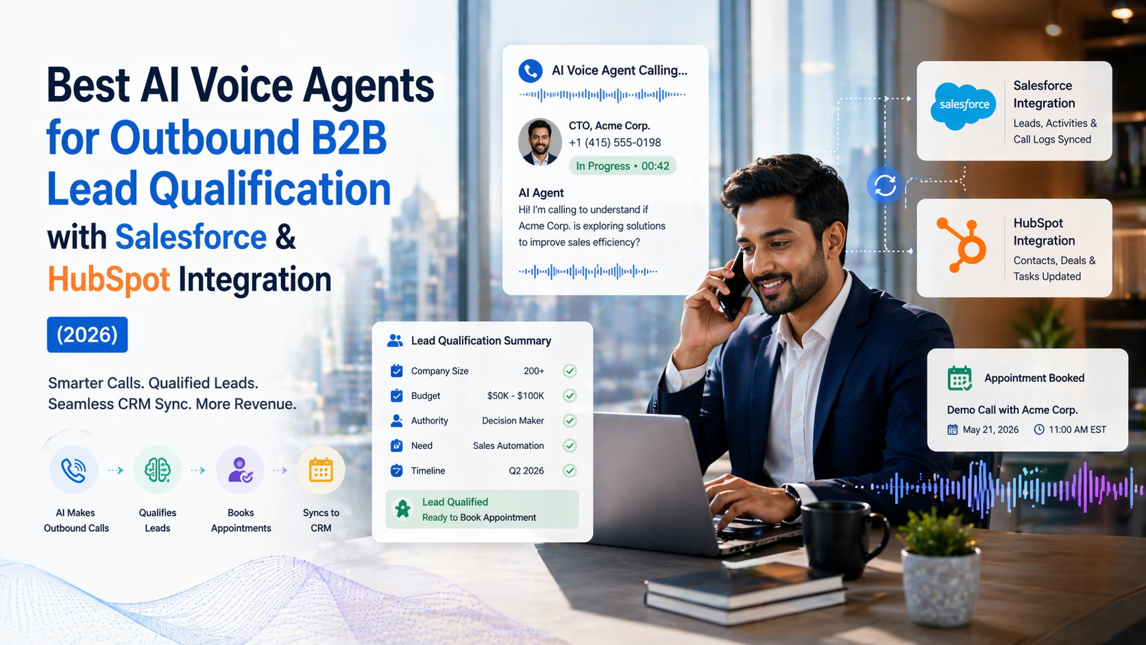 Best AI Voice Agents for Outbound B2B Lead Qualification with Salesforce & HubSpot Integration (2026)